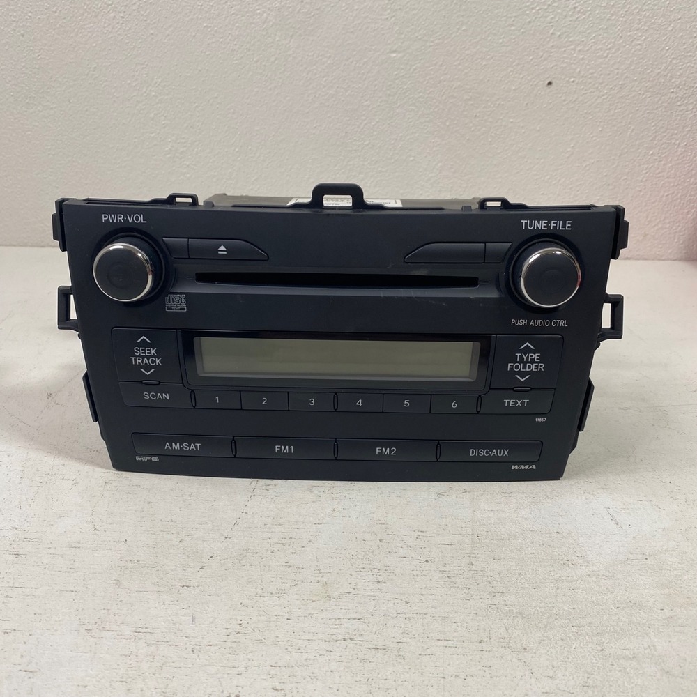 Toyota Corolla Radio CD Player OEM Stereo Head Unit 86120-02E50 2009-2013 Black